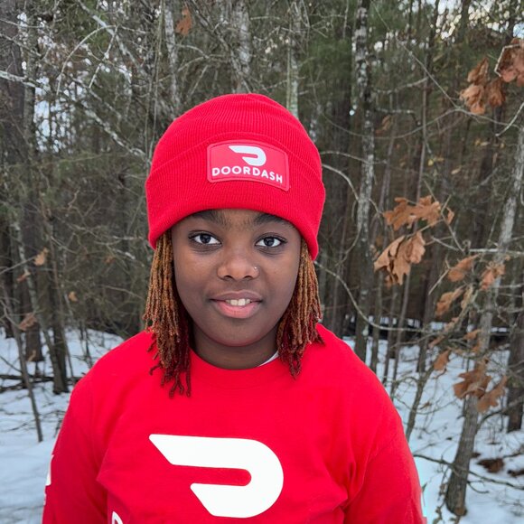 Reflective DoorDash Delivery Driver Hoodie Red Door Dash - Picture 15 of 15